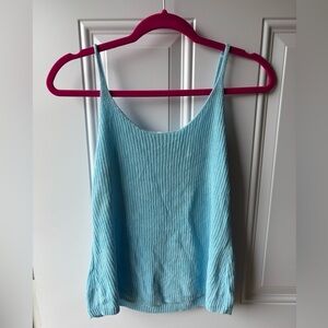 Light Blue Knit Women's Top